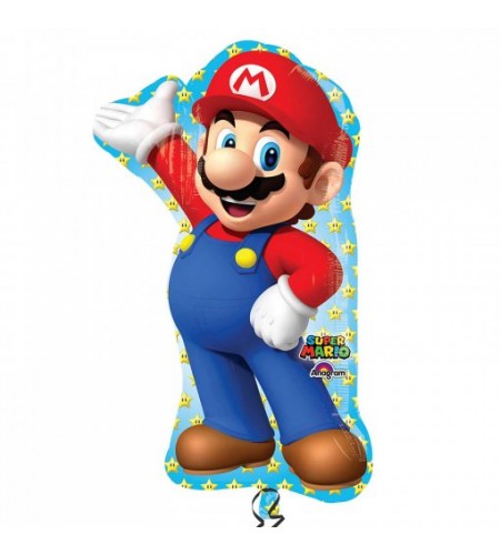 BALÃO METALIZADO GRANDE SUPER MARIO 18"